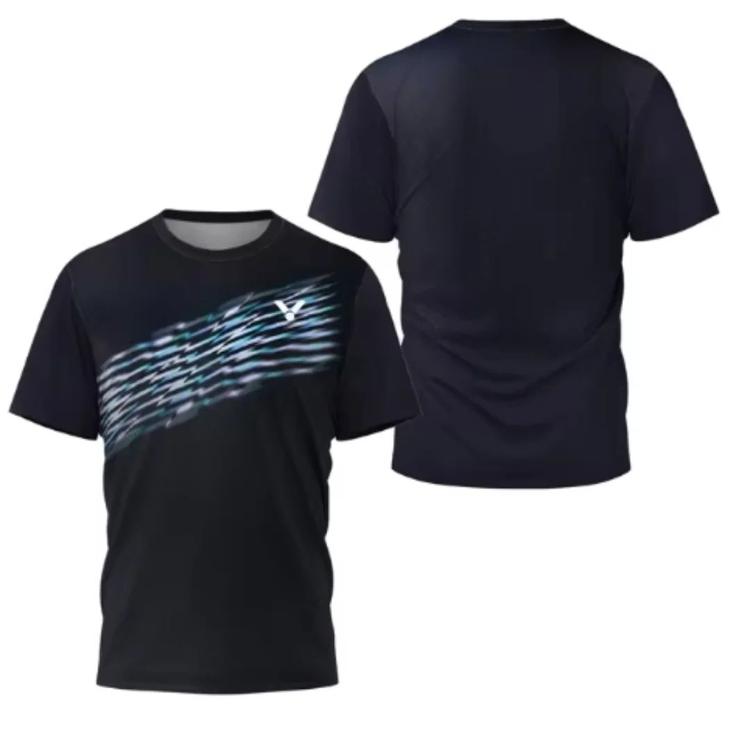 Table Tennis Outfit - Laser néon impression hommes badminton T-shirt