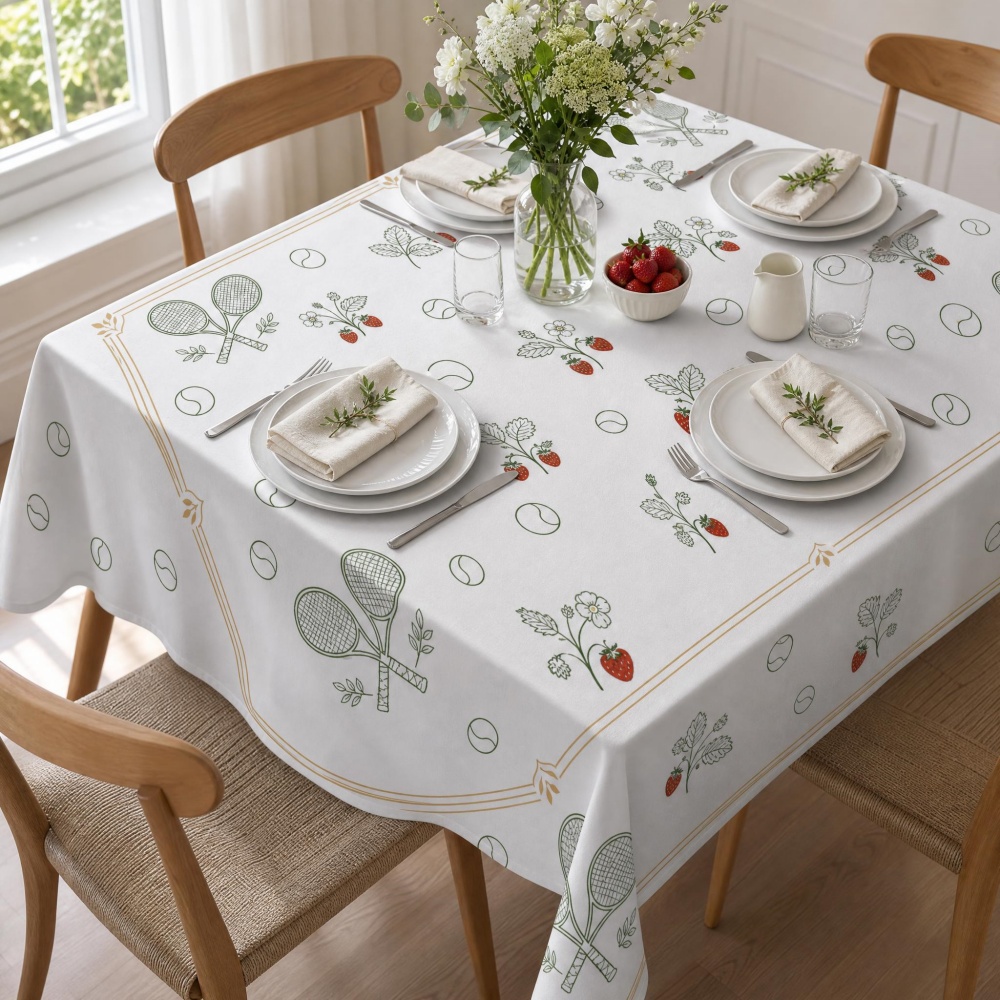 Nappe imprimée fraises et raqu - Table Tennis News Today avis et prix