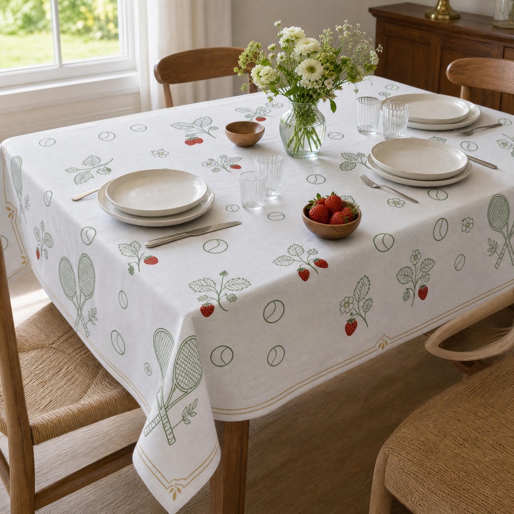 Nappe imprimée fraises et raqu - Table Tennis News Today avis et prix