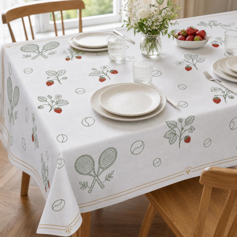 Nappe imprimée fraises et raqu - Table Tennis News Today avis et prix