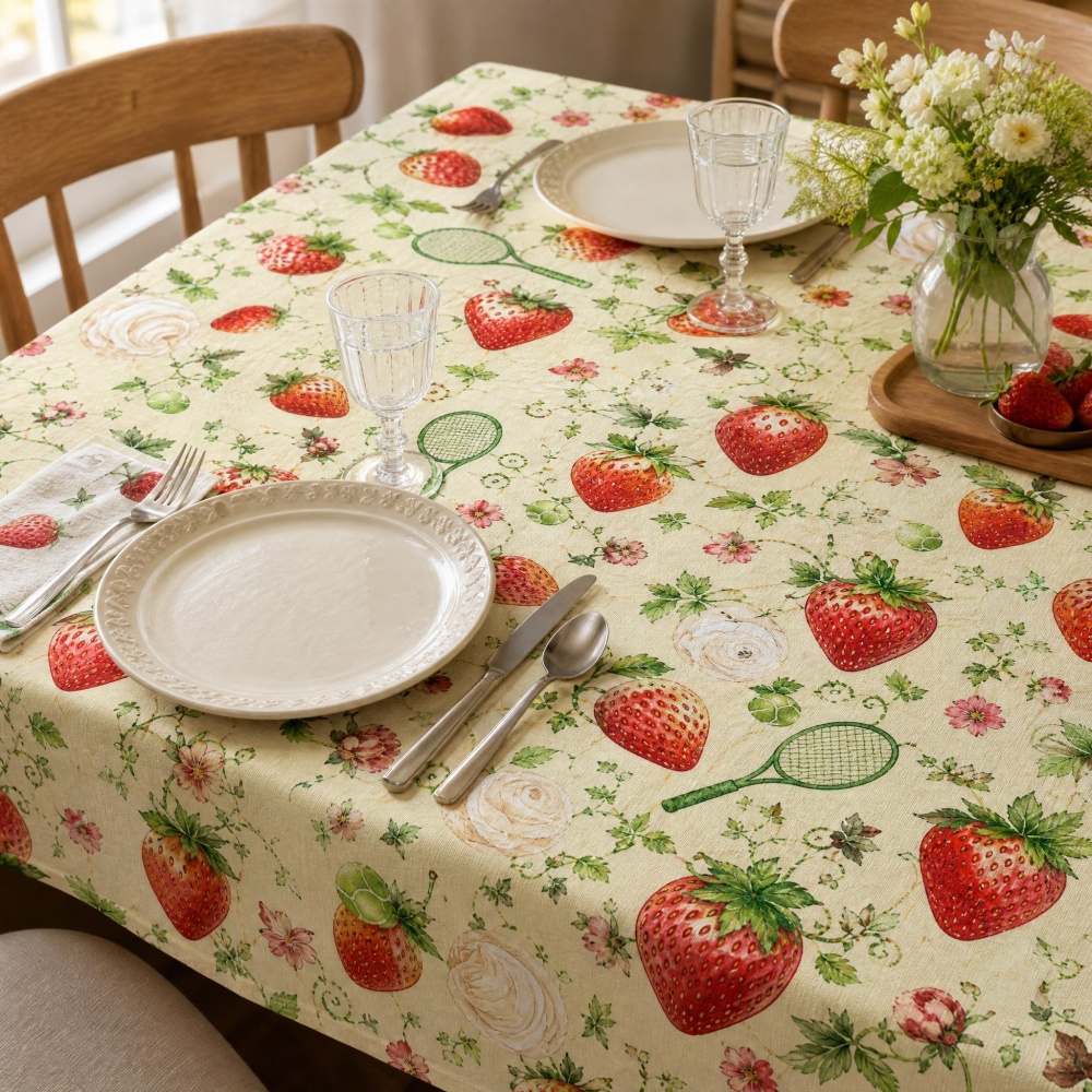 Nappe florale fraise, motif te - Table Tennis News Today avis et prix