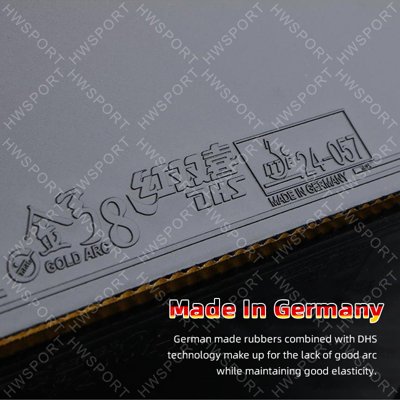 DHS Gold Arc 8 caoutchouc de T - Table Tennis Germany avis et prix