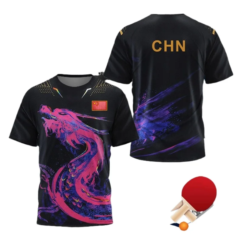 T-shirt graphique Dragon de Ch - Table Tennis Match avis et prix